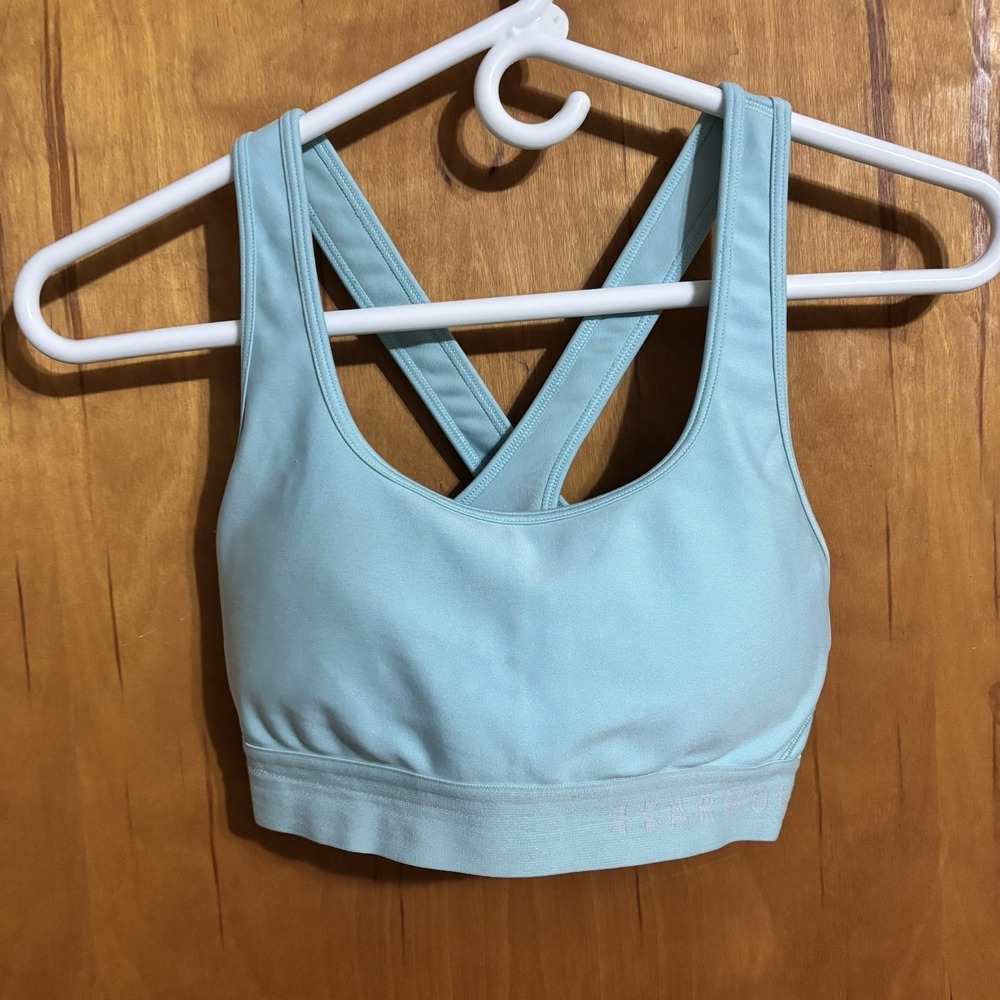 Under Armour Compression Medium Padded Sports Bra Light Blue